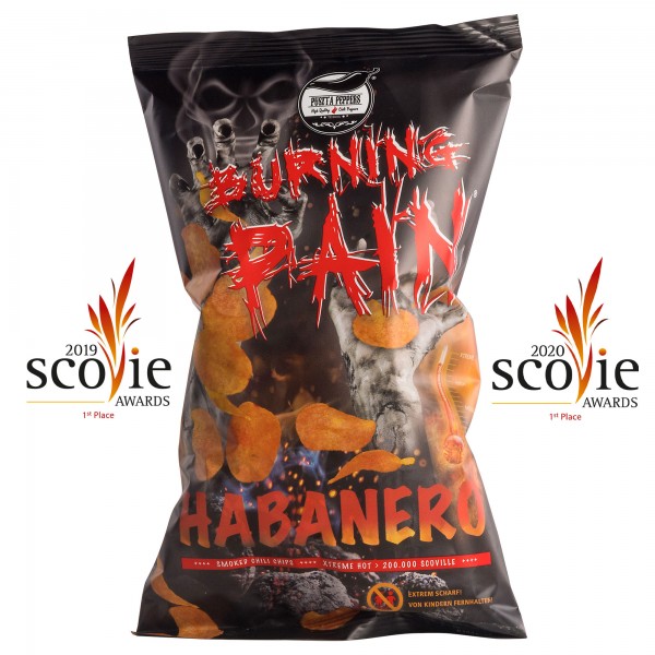 Puszta Peppers Burning Pain Habanero Kartoffelchips - 80g Tüte - 200.000 Scoville