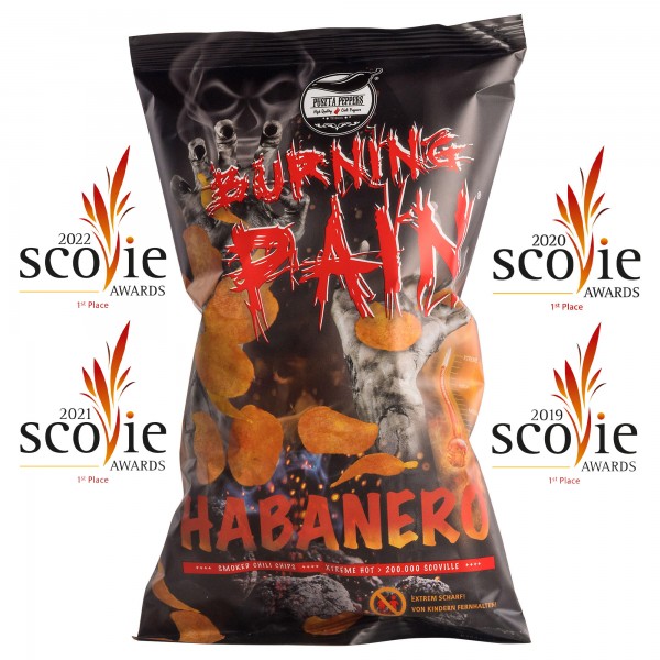 Puszta Peppers Burning Pain Habanero Kartoffelchips - 80g Tüte - 200.000 Scoville