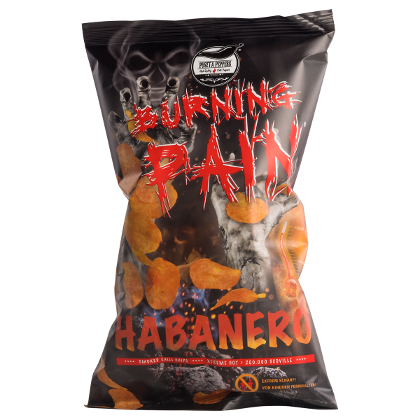Puszta Peppers Burning Pain Habanero Kartoffelchips - 80g Tüte - 200.000 Scoville
